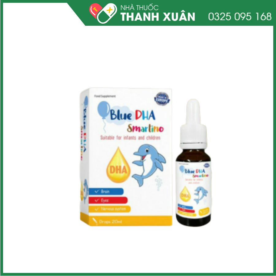 Blue DHA Smartino hỗ trợ tốt cho não bộ và thị lực